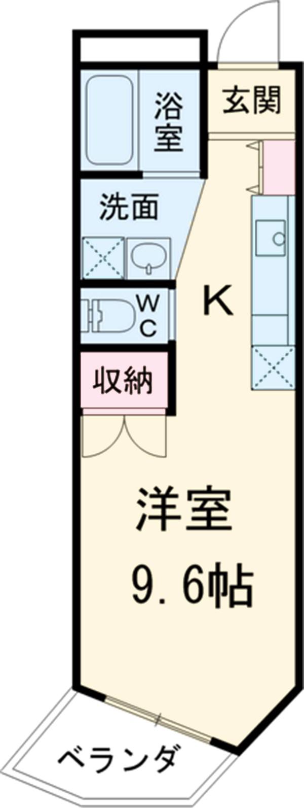 新井ビル(1K/3階)の間取り写真