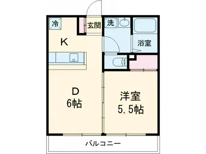 ATRIUM・T(1DK/1階)の間取り写真