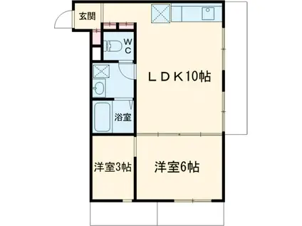 ATRIUM・T(1SLDK/1階)の間取り写真