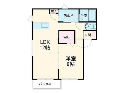 アメージング上島(1LDK/1階)の間取り写真
