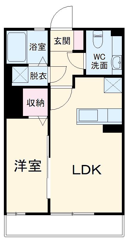 遠州鉄道 上島駅 徒歩10分 2階建 築20年(1LDK/1階)の間取り写真
