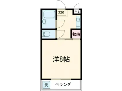 松屋コーポ(1K/2階)の間取り写真