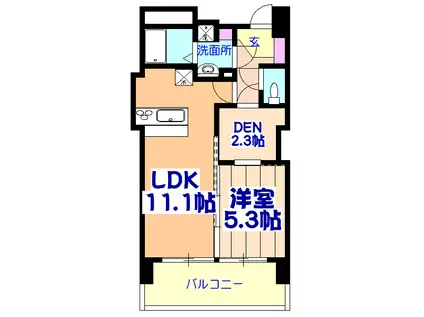 ガレット(1LDK/4階)の間取り写真