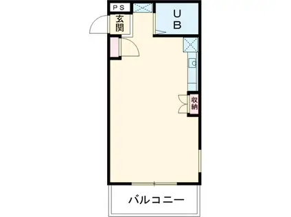 ラ・パイクス6112(ワンルーム/2階)の間取り写真