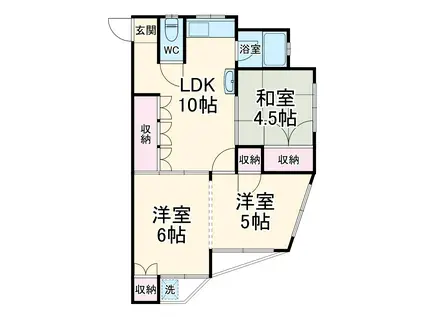 パークハイツ(3LDK/2階)の間取り写真