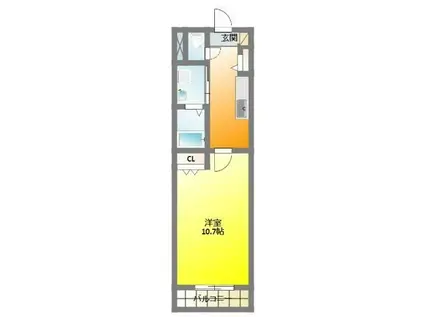 オグラビルディング(1K/5階)の間取り写真