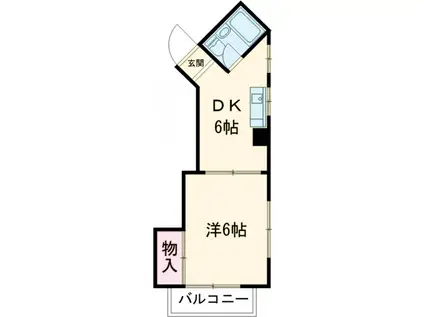 コーポ吉田(1DK/4階)の間取り写真