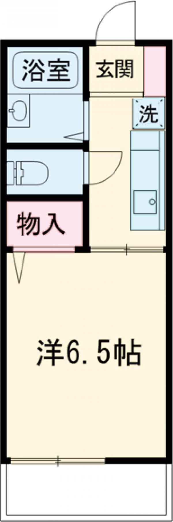 パルハウス西葛西(1K/2階)の間取り写真