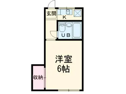 ドミールサカエ(1K/1階)の間取り写真