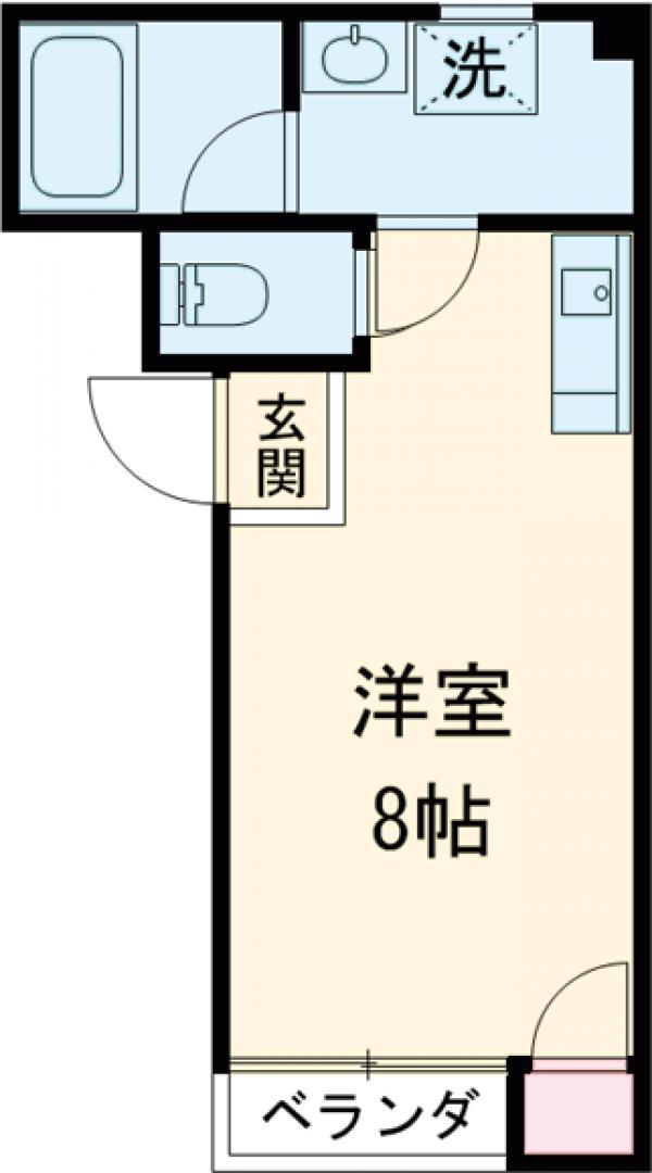 メゾン三輪(ワンルーム/3階)の間取り写真