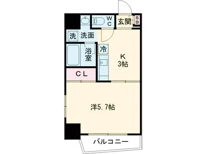 COMODO(1K/7階)の間取り写真