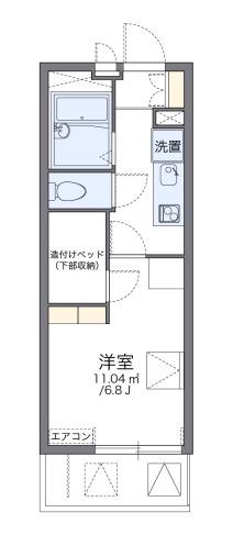 レオパレスクレージュ(1K/3階)の間取り写真