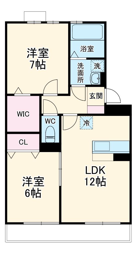 RIVIERE(2LDK/3階)の間取り写真