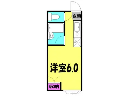 LA BERLINETTA(ワンルーム/1階)の間取り写真