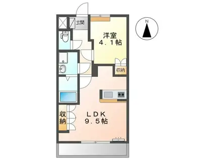 ローズガーデン長塚Ⅱ(1LDK/2階)の間取り写真