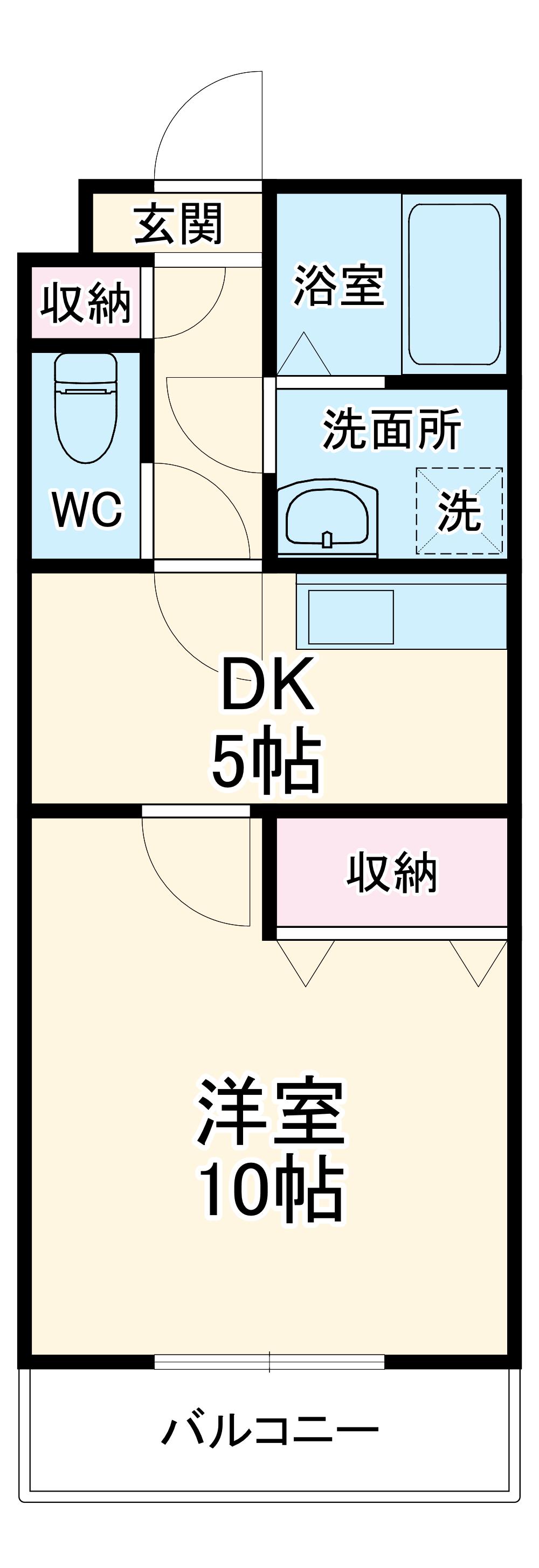 クレアトゥール・Ⅰ(1DK/4階)の間取り写真