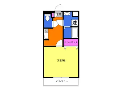 スプリングス赤坂Ⅰ(1K/2階)の間取り写真