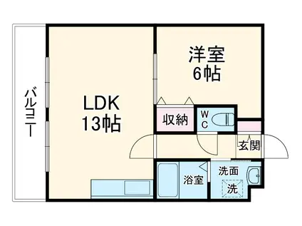 ラ・セフィーロⅤ(1LDK/3階)の間取り写真