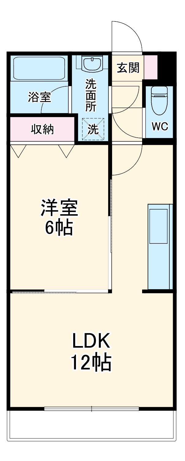 SOLEIL泉(1LDK/1階)の間取り写真