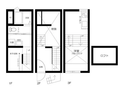 MOKKU HOUSE(1SK/1階)の間取り写真