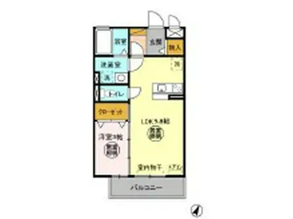 PRINCESS Ⅰ(1LDK/3階)の間取り写真