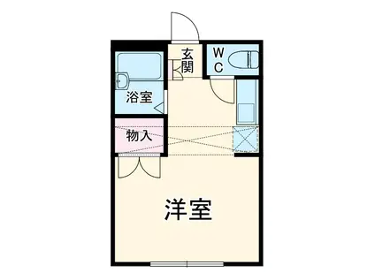 パレス三野(1K/2階)の間取り写真