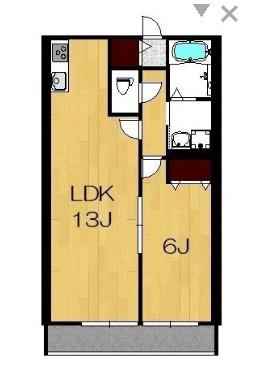 モンテブラン湘南(1LDK/1階)の間取り写真