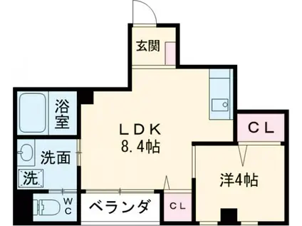 BONHEVR MAISON白金(1LDK/3階)の間取り写真
