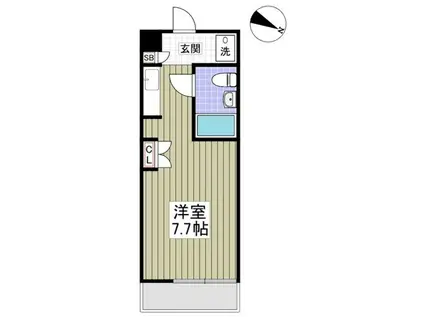 ウィンベルソロ北浦和第3(ワンルーム/4階)の間取り写真