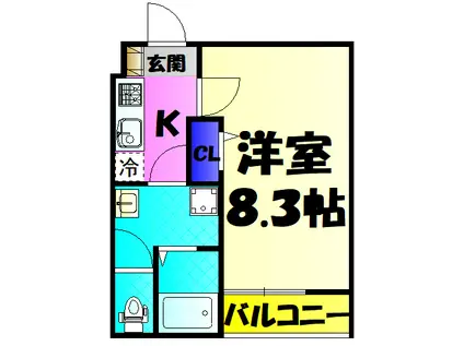 メゾン・ド 千葉(1K/1階)の間取り写真