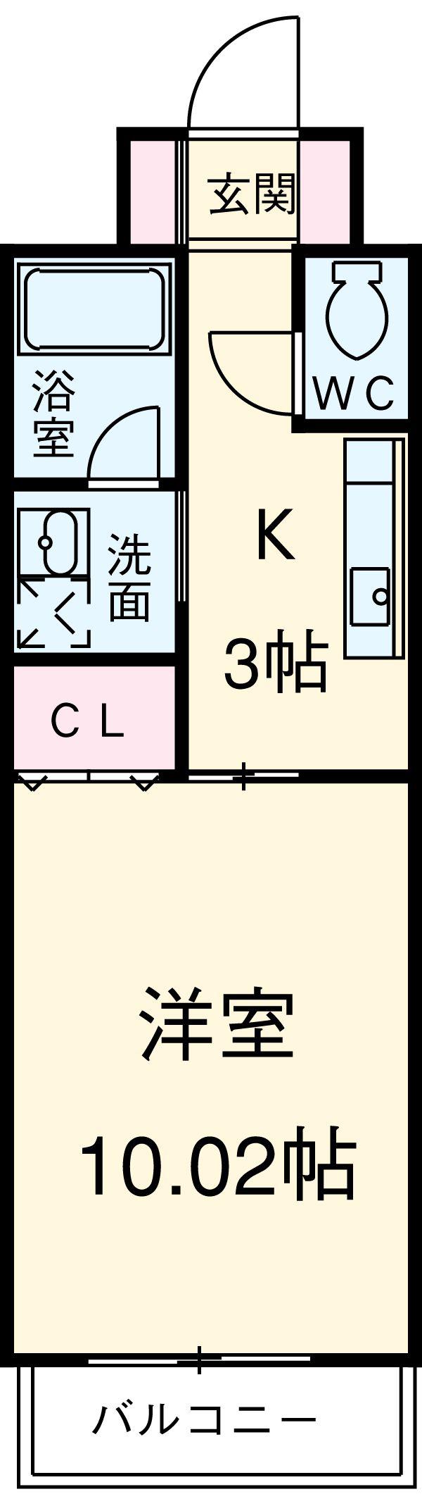 ドエル スィーツ(1K/3階)の間取り写真