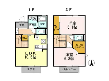 アトリオ(2LDK)の間取り写真