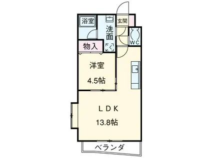 パディー江西(1LDK/2階)の間取り写真