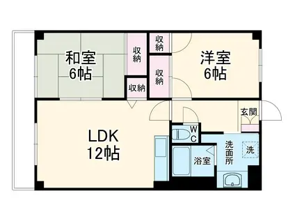 センチュリー21(2LDK/1階)の間取り写真