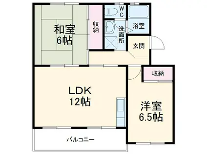 カネサマンション(2LDK/2階)の間取り写真