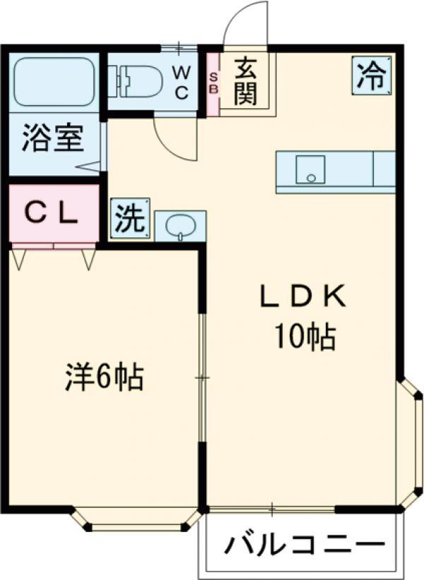 メゾンドSAKATA(1LDK/2階)の間取り写真