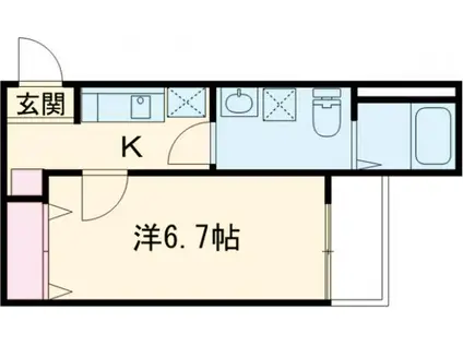 アルトリア町田(1K/2階)の間取り写真