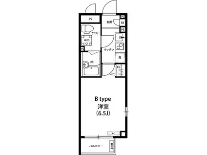 リブリ・イーストヒルNⅡ(1K/3階)の間取り写真