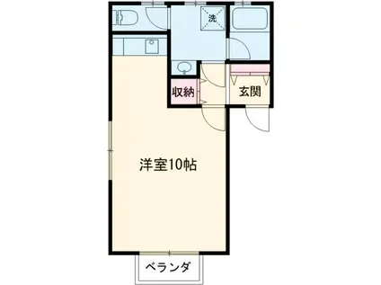 コーポマウンテン2(1K/2階)の間取り写真