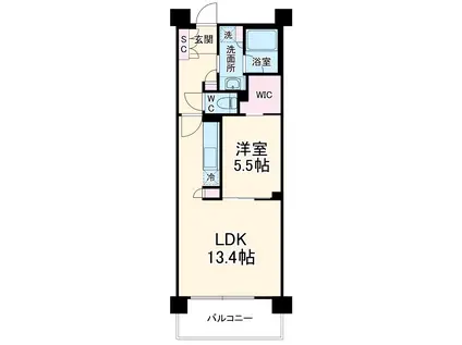 アデグランツ藤が丘(1LDK/3階)の間取り写真