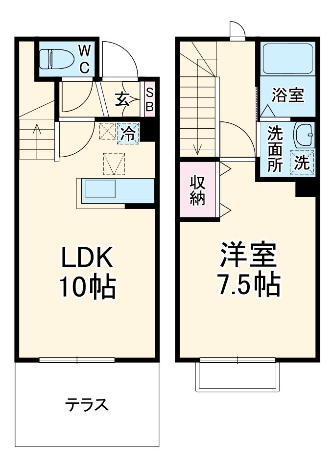 アンマケイト(1LDK)の間取り写真