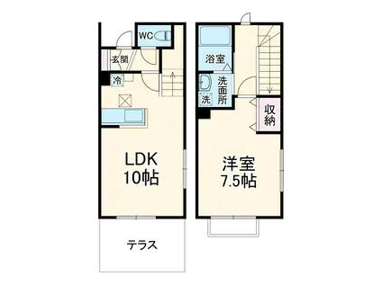 アンマケイト(1LDK)の間取り写真