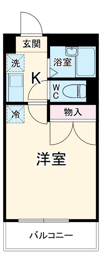 パティオ(1K/1階)の間取り写真