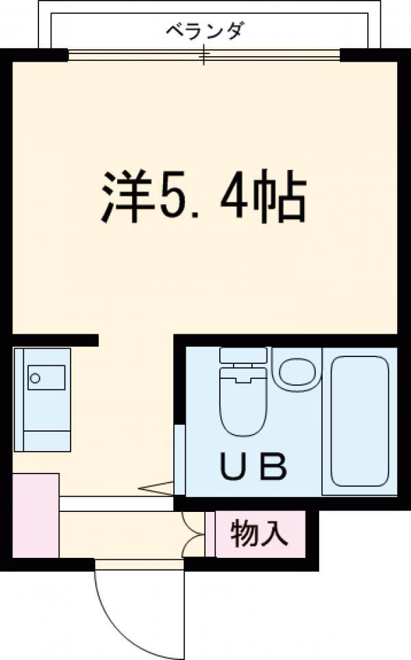 用賀山浦ビル(ワンルーム/4階)の間取り写真