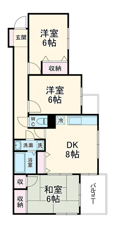 パティオ常盤 5階階 間取り