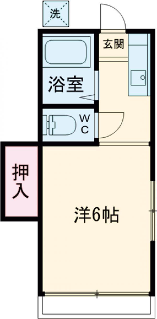 茂ハイツ(1K/1階)の間取り写真