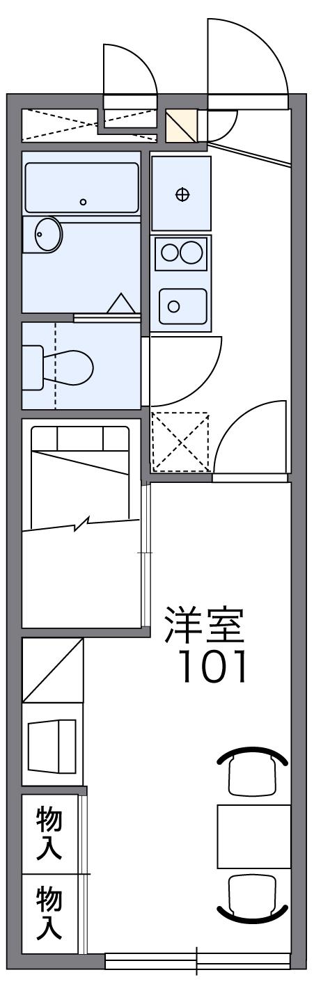 レオパレスアストレア Ⅱ(1K/2階)の間取り写真