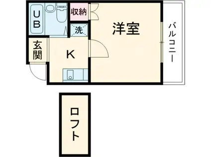 ポポロ・スタージュ宮前Ⅱ(1K/2階)の間取り写真