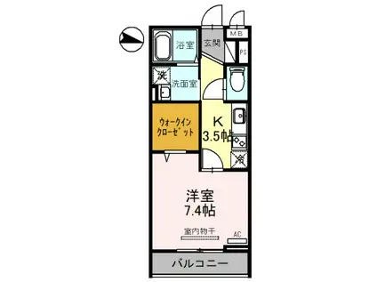 RESILIENCE B(1K/3階)の間取り写真