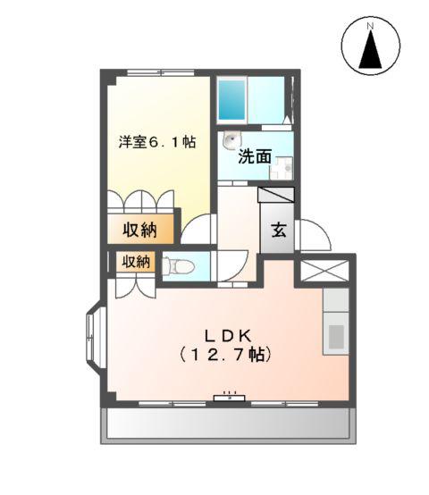 テラメゾン(1LDK/1階)の間取り写真